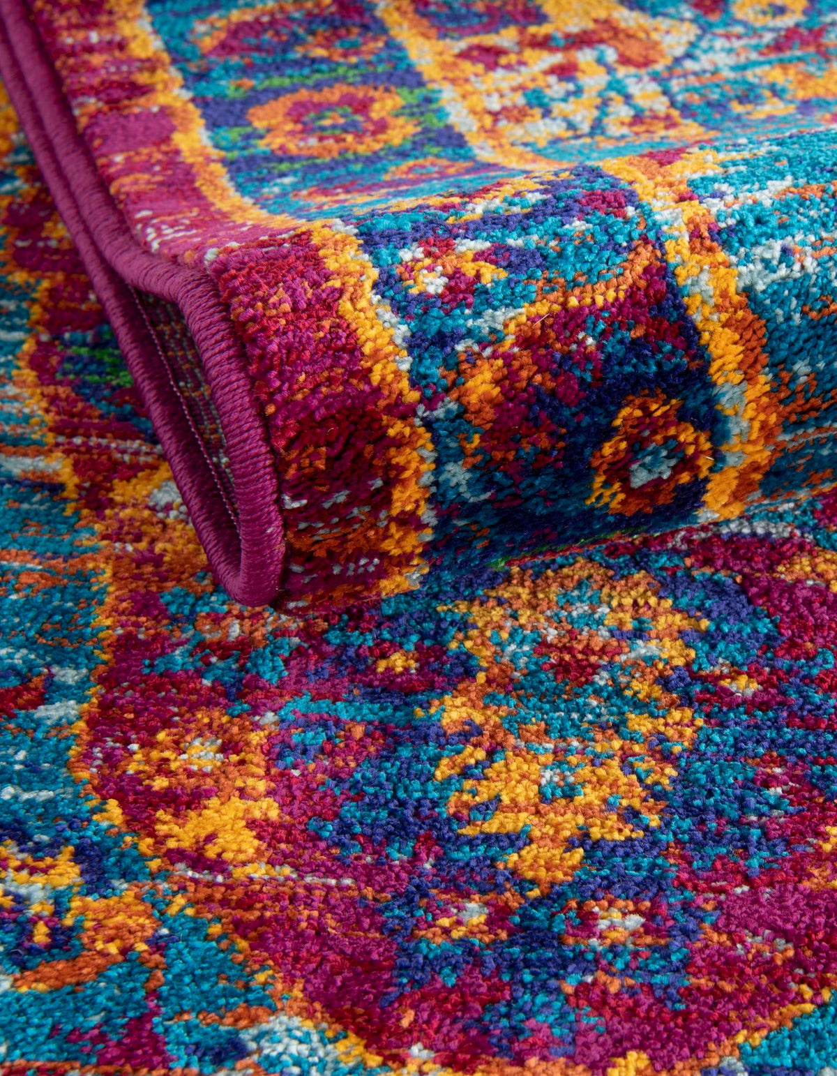Caribbean Cove Collection Area Rug -  Canouan Rectangle Pink Blue  lifestyle 5