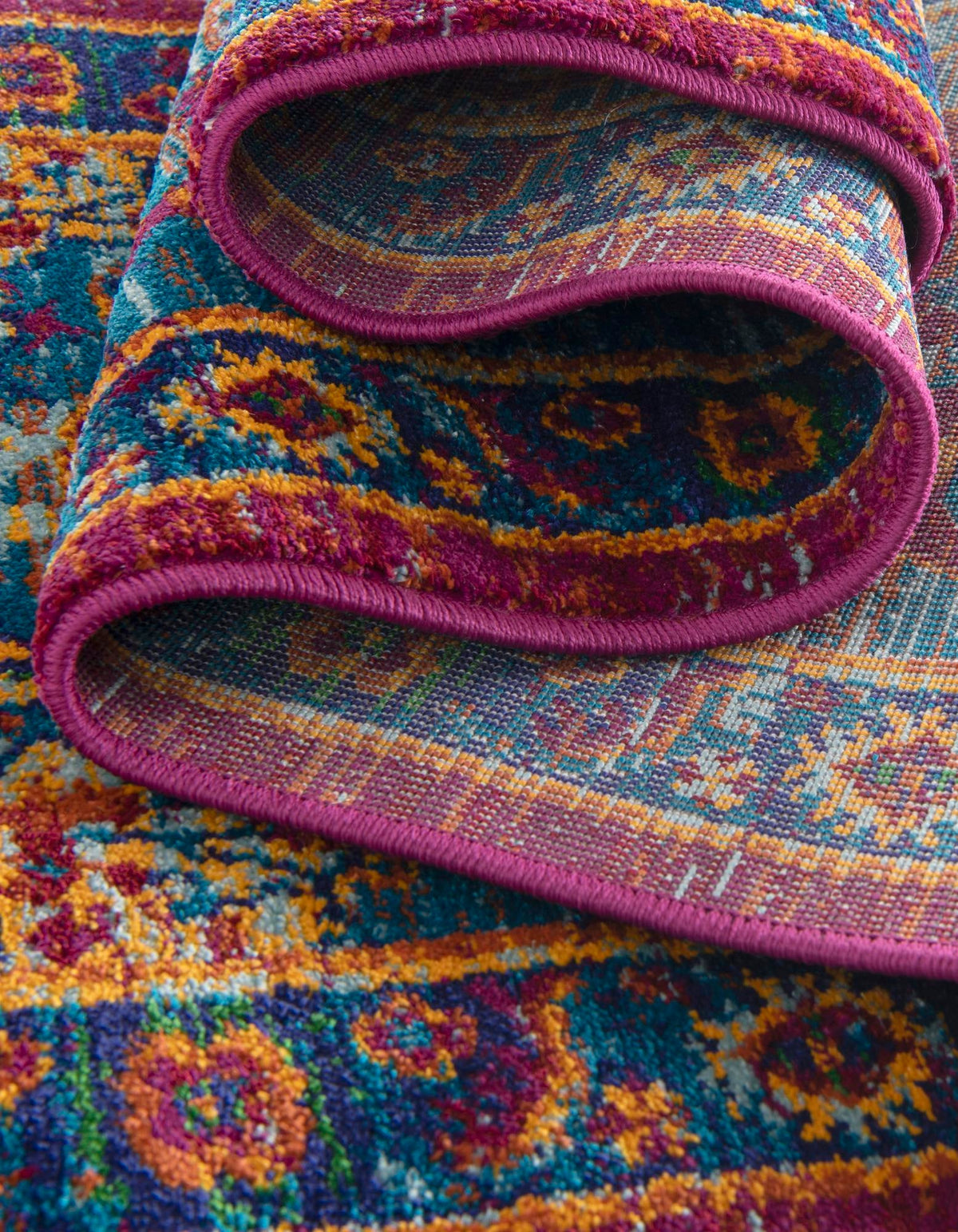 Caribbean Cove Collection Area Rug -  Canouan Rectangle Pink Blue  lifestyle 12