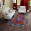 Caribbean Cove Collection Area Rug -  Barbados Rectangle Rust Red Blue  lifestyle 15