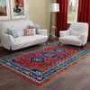 Caribbean Cove Collection Area Rug -  Barbados Rectangle Rust Red Blue  lifestyle 16