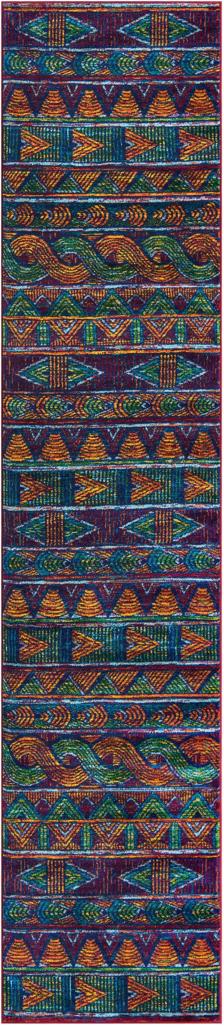 Caribbean Cove Collection Area Rug -  Trinidad Runner Multi  lifestyle 16
