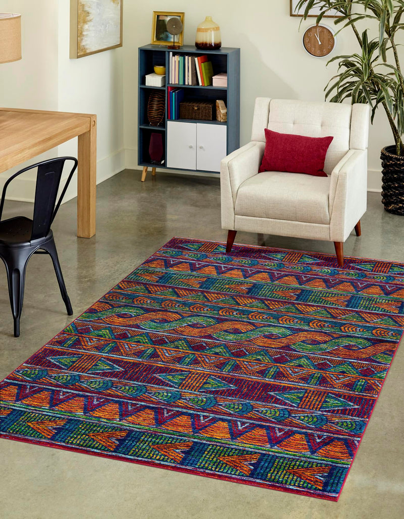 Caribbean Cove Collection Area Rug -  Trinidad Rectangle Multi  lifestyle 2