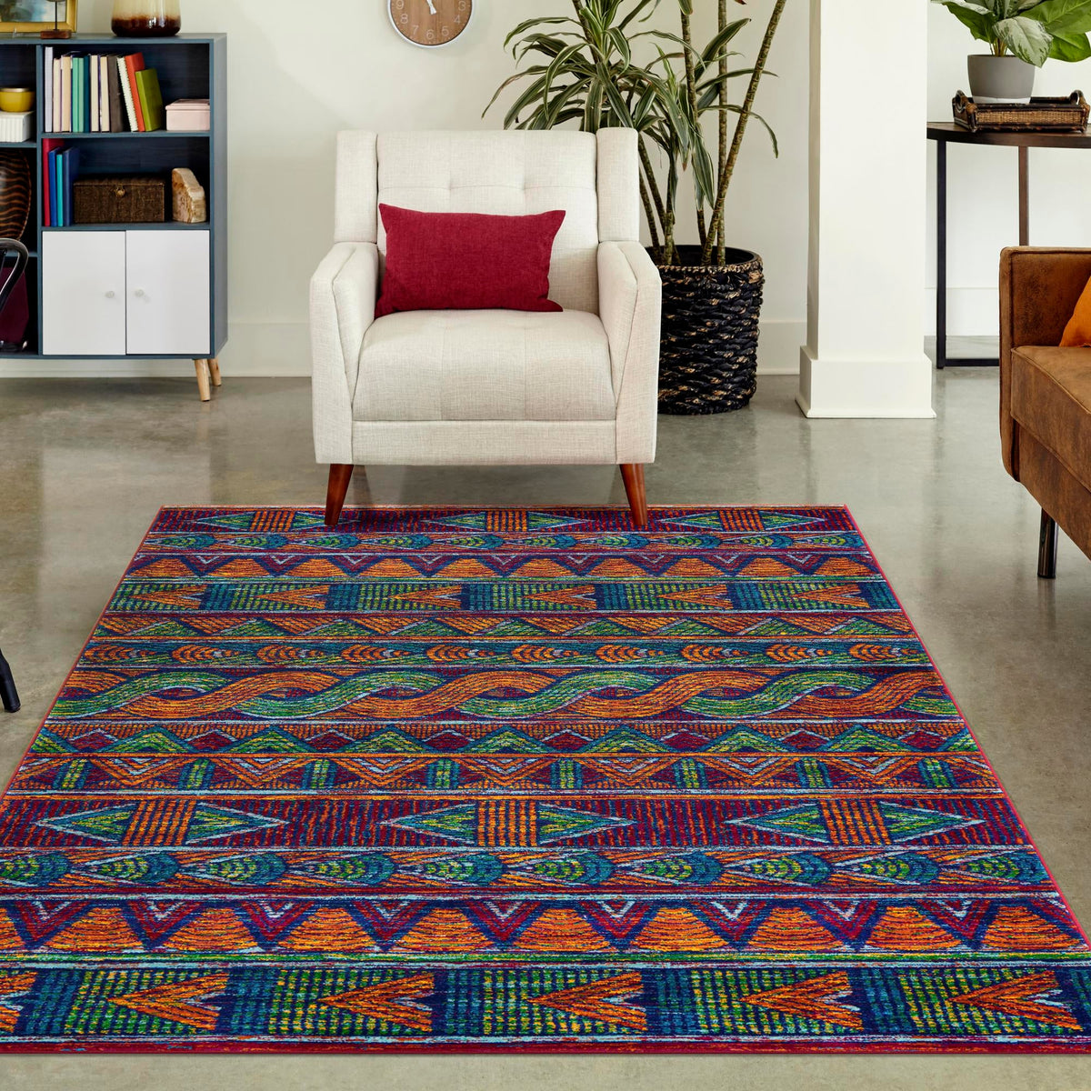 Caribbean Cove Collection Area Rug -  Trinidad Rectangle Multi  lifestyle 15