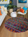 Caribbean Cove Collection Area Rug -  Trinidad Round Multi  lifestyle 19