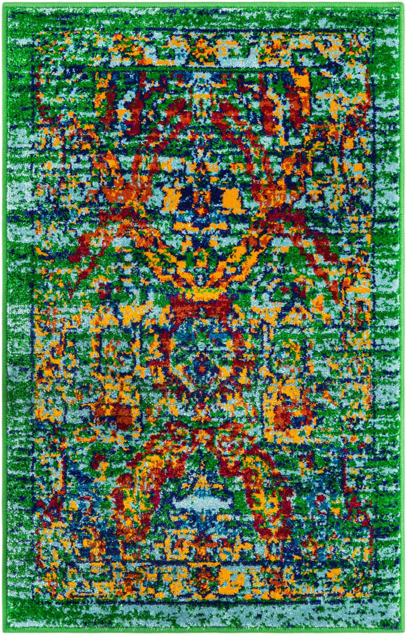 Caribbean Cove Collection Area Rug -  Dominica Rectangle Green Main