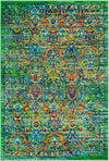 Caribbean Cove Collection Area Rug -  Dominica Rectangle Green  lifestyle 2