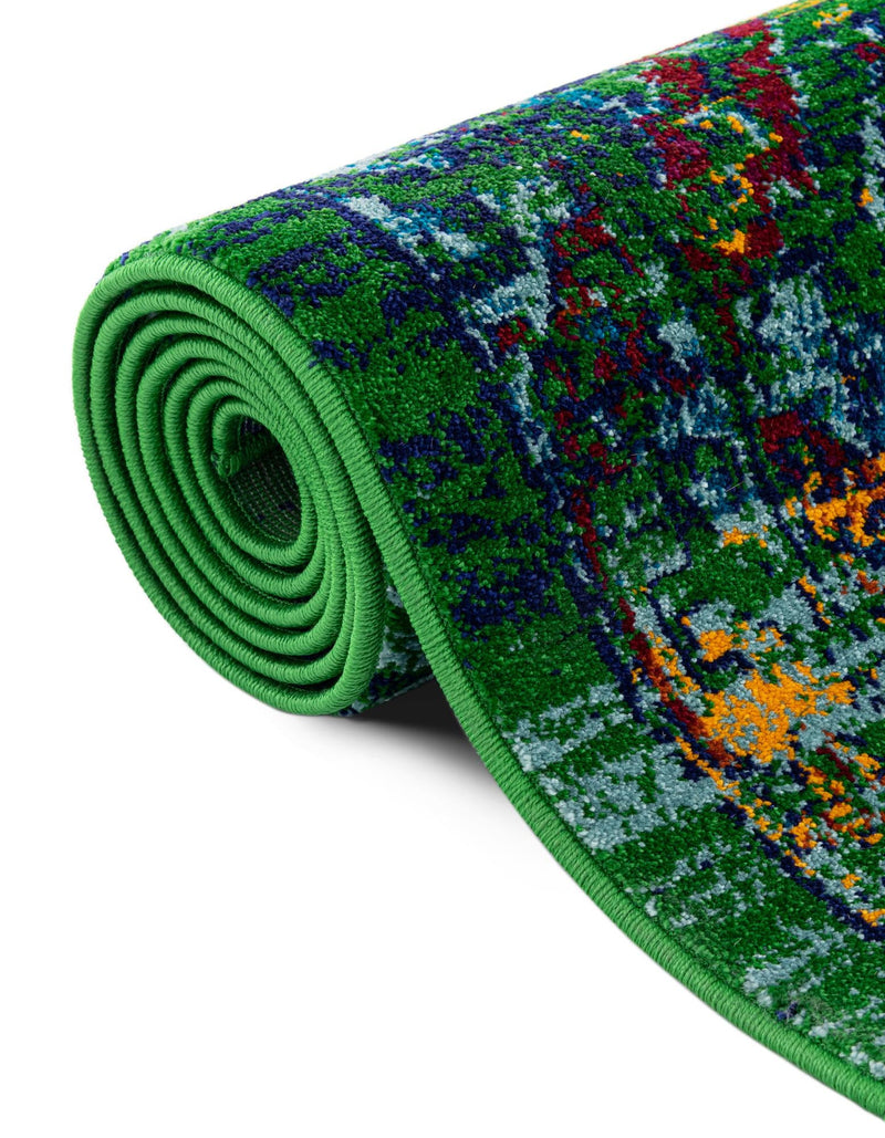 Caribbean Cove Collection Area Rug -  Dominica Rectangle Green  lifestyle 11