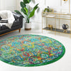 Caribbean Cove Collection Area Rug -  Dominica Round Green  lifestyle 45