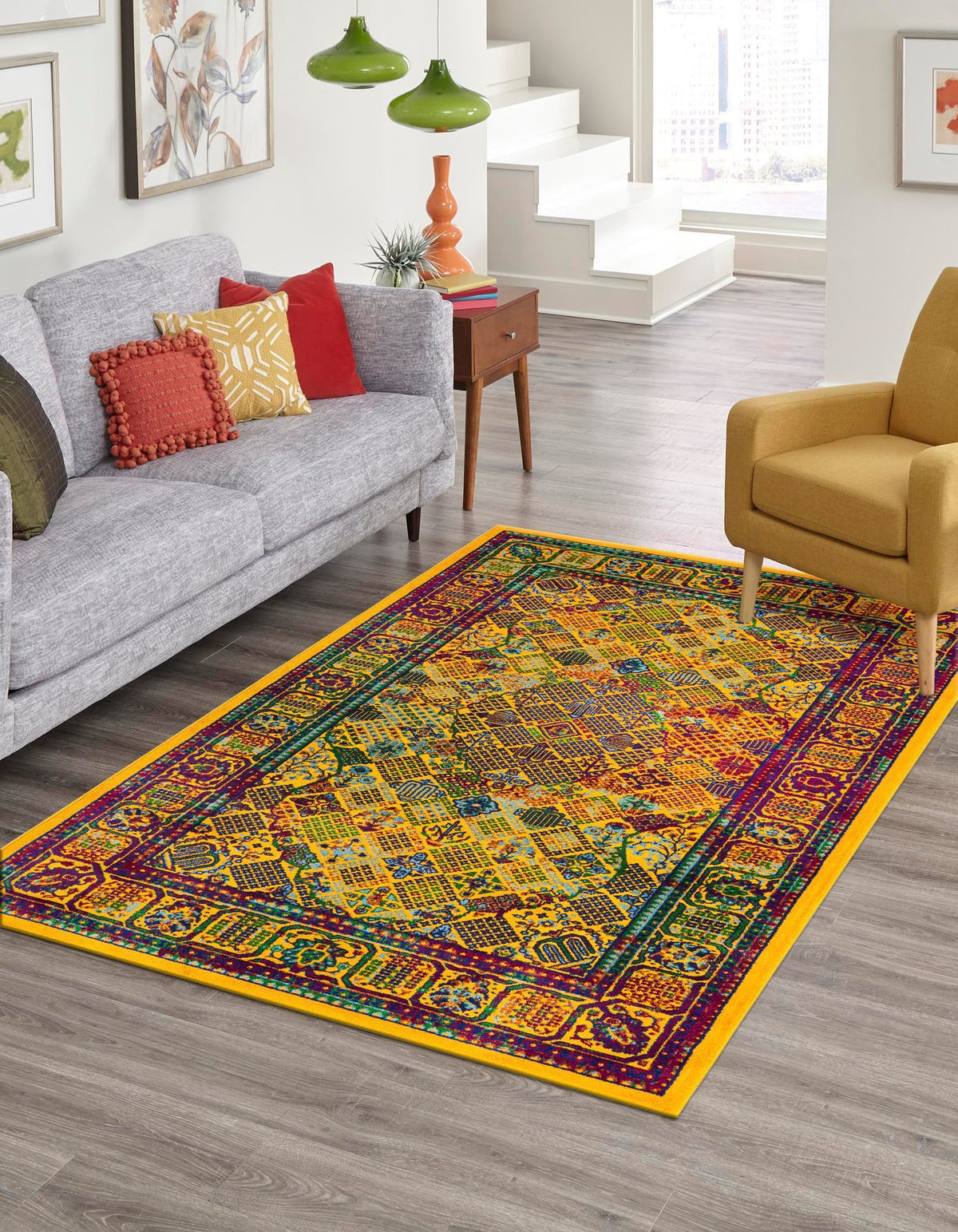 Caribbean Cove Collection Area Rug -  Mustique Rectangle Multi  lifestyle 3