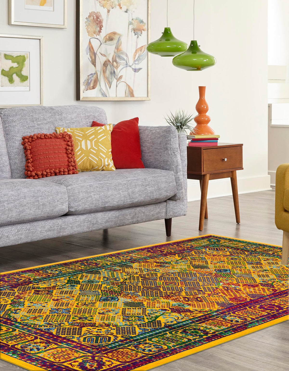 Caribbean Cove Collection Area Rug -  Mustique Rectangle Multi  lifestyle 5