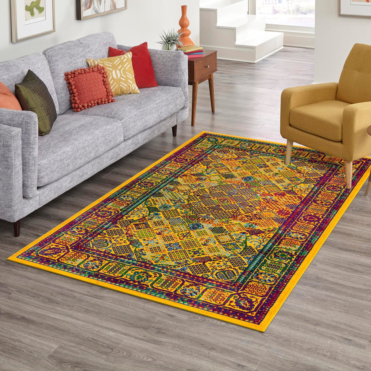 Caribbean Cove Collection Area Rug -  Mustique Rectangle Multi  lifestyle 22