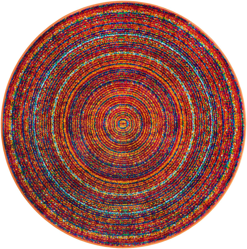 Caribbean Cove Collection Area Rug -  Martinique Round Multi  lifestyle 17
