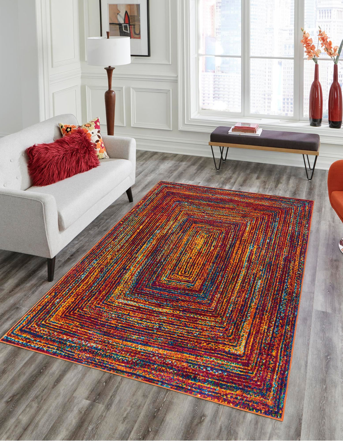 Caribbean Cove Collection Area Rug -  Martinique Rectangle Multi  lifestyle 2