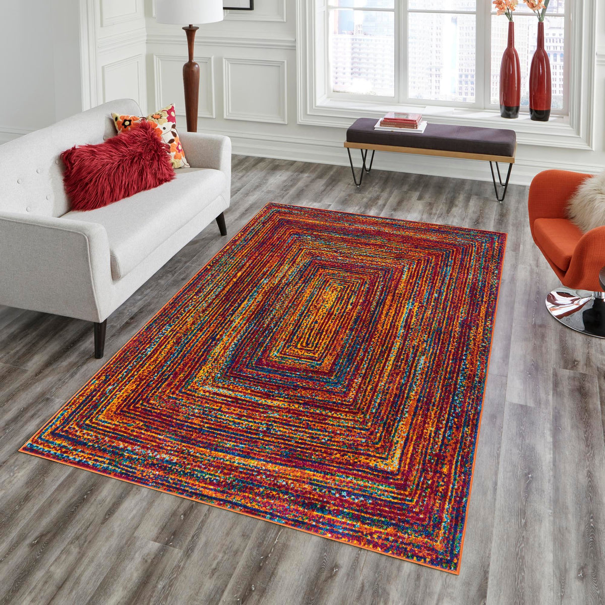 Caribbean Cove Collection Area Rug -  Martinique Rectangle Multi  lifestyle 14