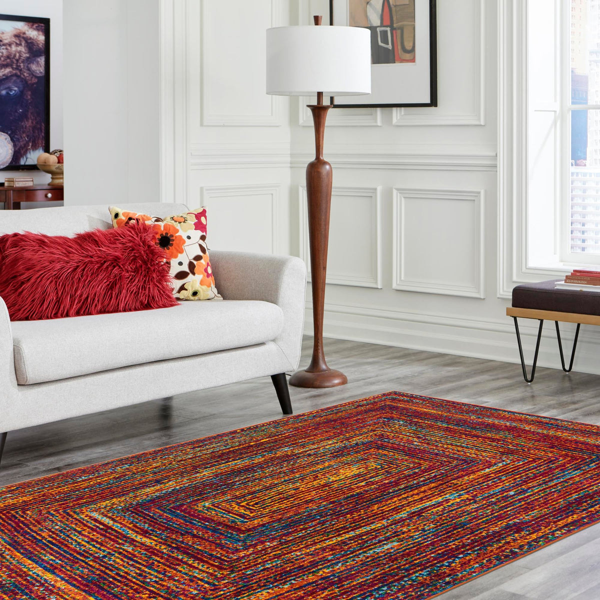 Caribbean Cove Collection Area Rug -  Martinique Rectangle Multi  lifestyle 15