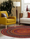 Caribbean Cove Collection Area Rug -  Martinique Round Multi  lifestyle 21