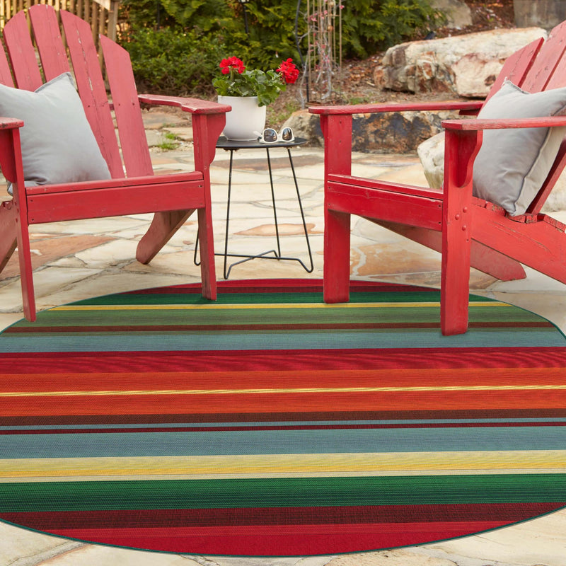Urban Terrace Collection Area Rug -  Canopy Oval Multi  lifestyle 81