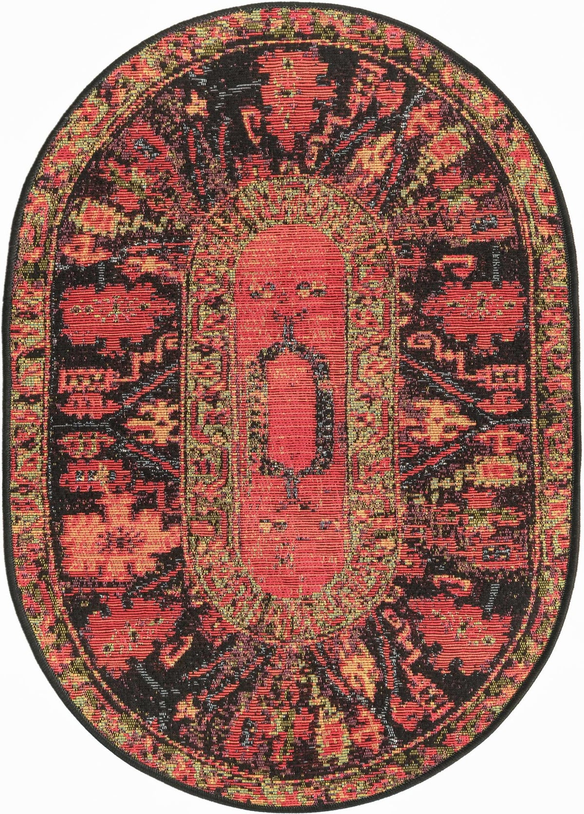 Safari Escape Rugs Collection Area Rug - Serengeti Oval Multi  lifestyle 15