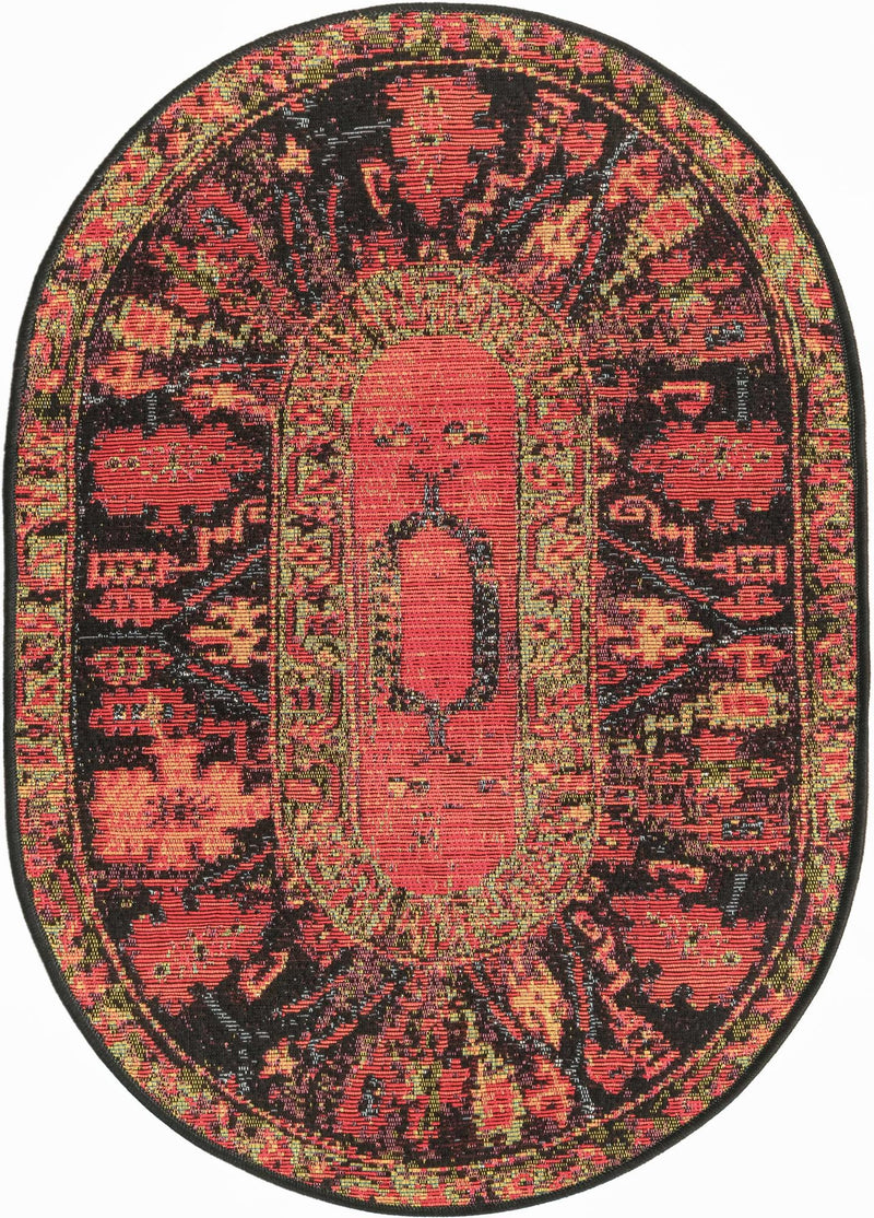 Safari Escape Rugs Collection Area Rug - Serengeti Oval Multi  lifestyle 15