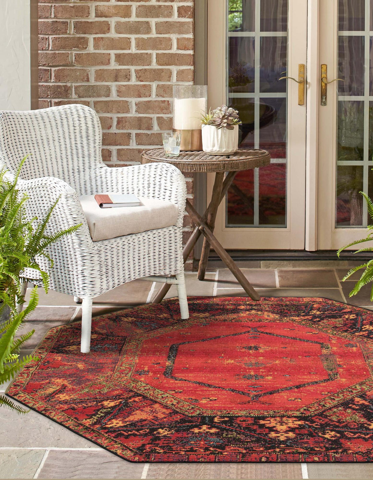 Safari Escape Rugs Collection Area Rug - Serengeti Octagon Multi  lifestyle 24