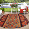 Safari Escape Rugs Collection Area Rug -  Kalahari Oval Multi  lifestyle 89