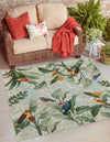 Garden Terrace Escape Collection Area Rug -  Tropic Square Multi  lifestyle 16