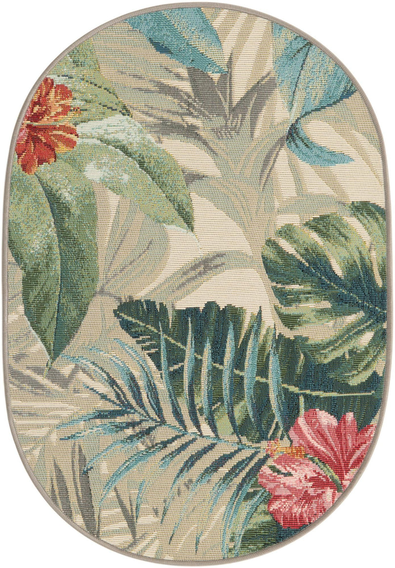 Garden Terrace Escape Collection Area Rug -  Paradise Oval Multi  lifestyle 14