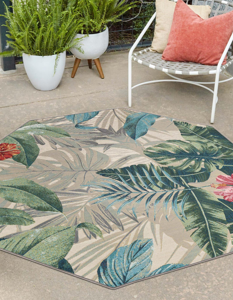 Garden Terrace Escape Collection Area Rug -  Paradise Octagon Multi  lifestyle 20