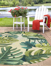 Garden Terrace Escape Collection Area Rug -  Ivy Oval Green  lifestyle 29