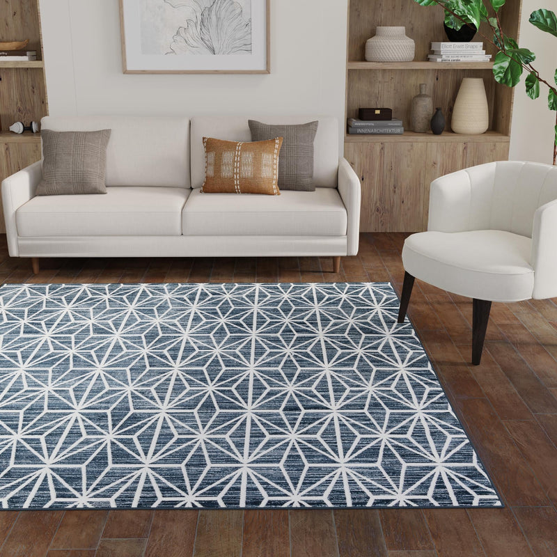 Metro Heights Collection Area Rug -  Hudson Square Navy Blue  lifestyle 122