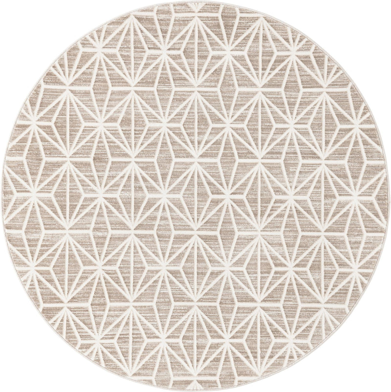 Metro Heights Collection Area Rug -  Hudson Round Brown  lifestyle 58