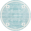 Metro Heights Collection Area Rug -  Bronx Round Turquoise  lifestyle 34