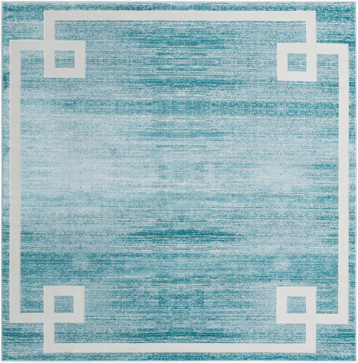 Metro Heights Collection Area Rug -  Bronx Square Turquoise  lifestyle 99