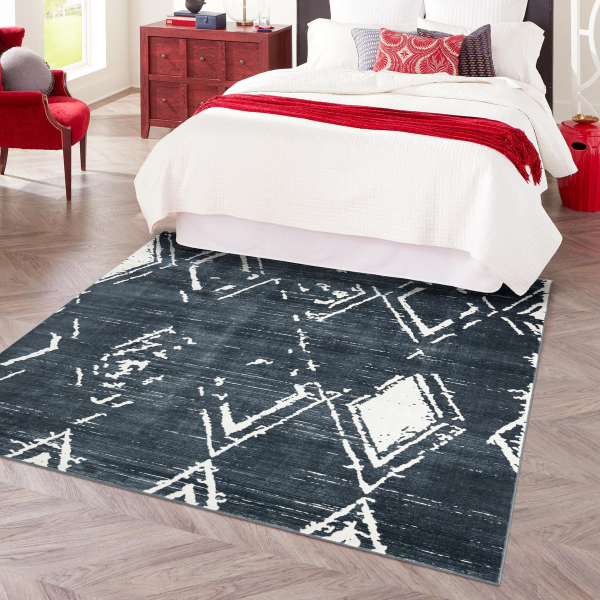 Metro Heights Collection Area Rug -  Madison Square Navy Blue  lifestyle 106