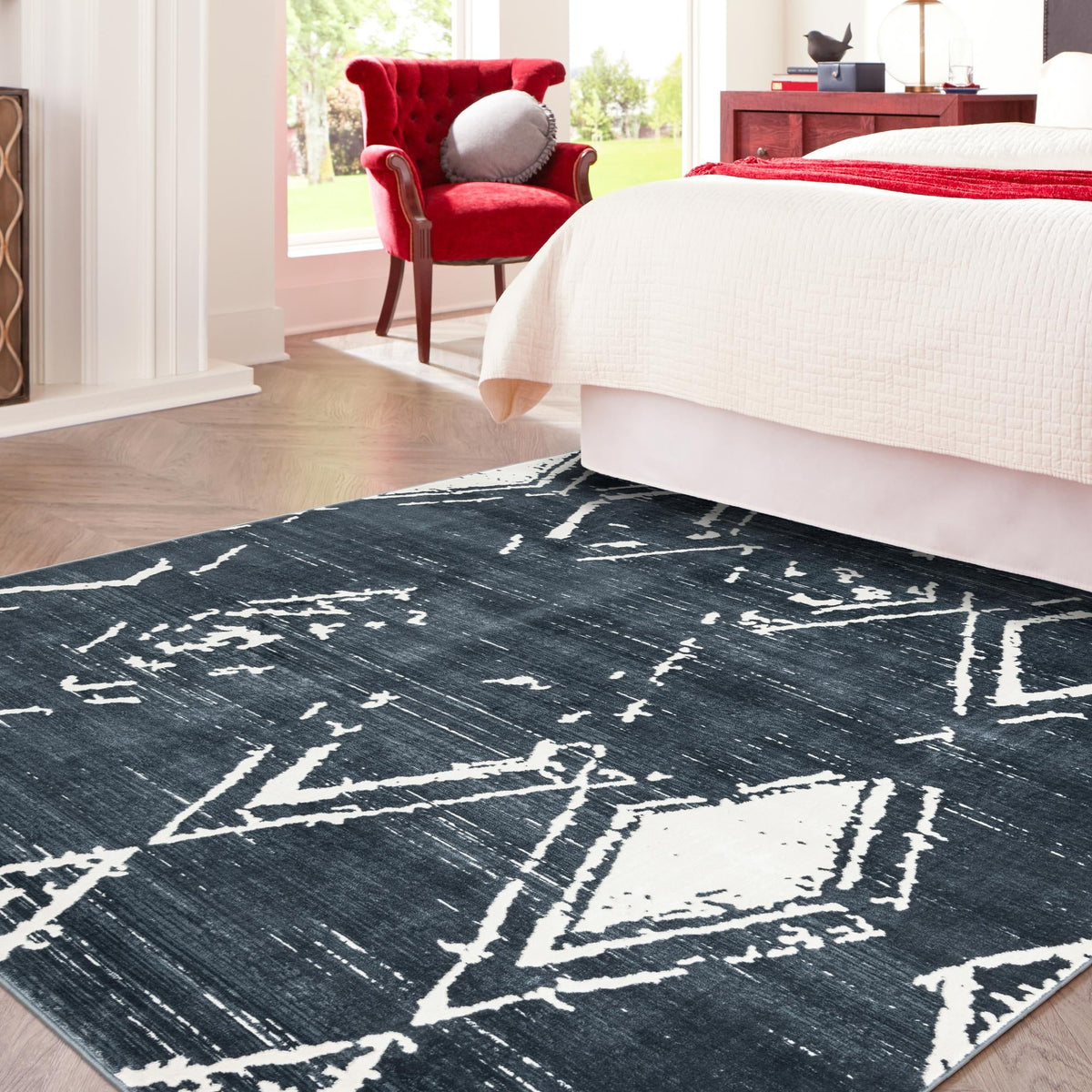 Metro Heights Collection Area Rug -  Madison Square Navy Blue  lifestyle 108