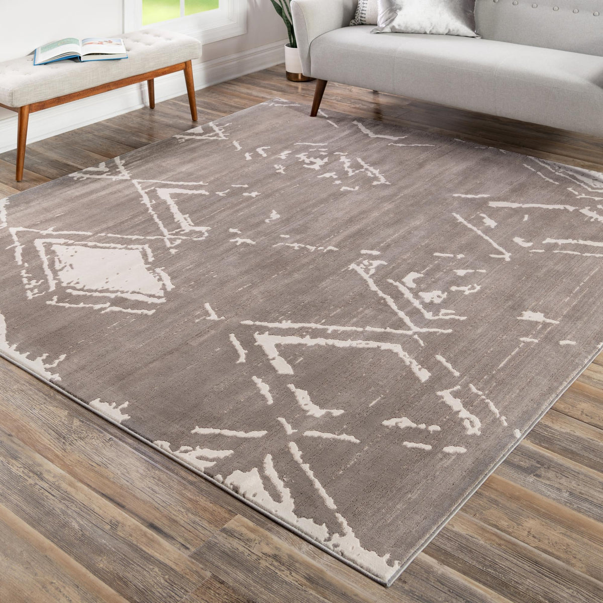 Metro Heights Collection Area Rug -  Madison Square Gray  lifestyle 141