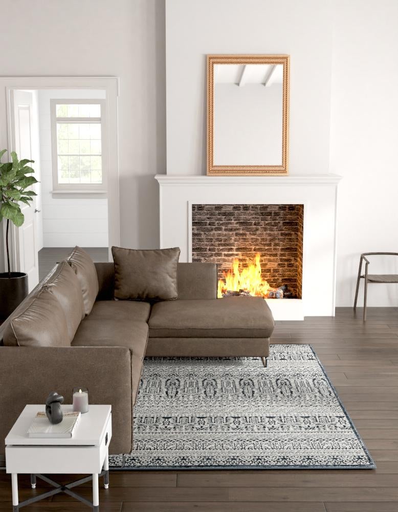 Metro Heights Collection Area Rug -  Chelsea Rectangle Blue  lifestyle 5