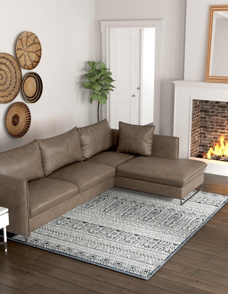 Metro Heights Collection Area Rug -  Chelsea Rectangle Blue  lifestyle 8