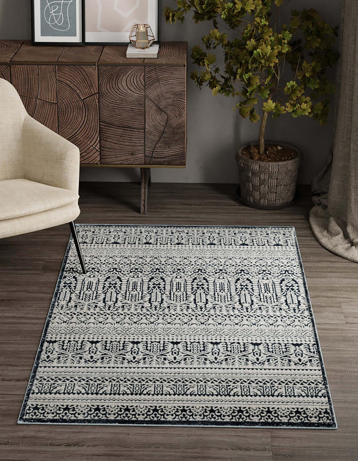 Metro Heights Collection Area Rug -  Chelsea Rectangle Blue  lifestyle 10