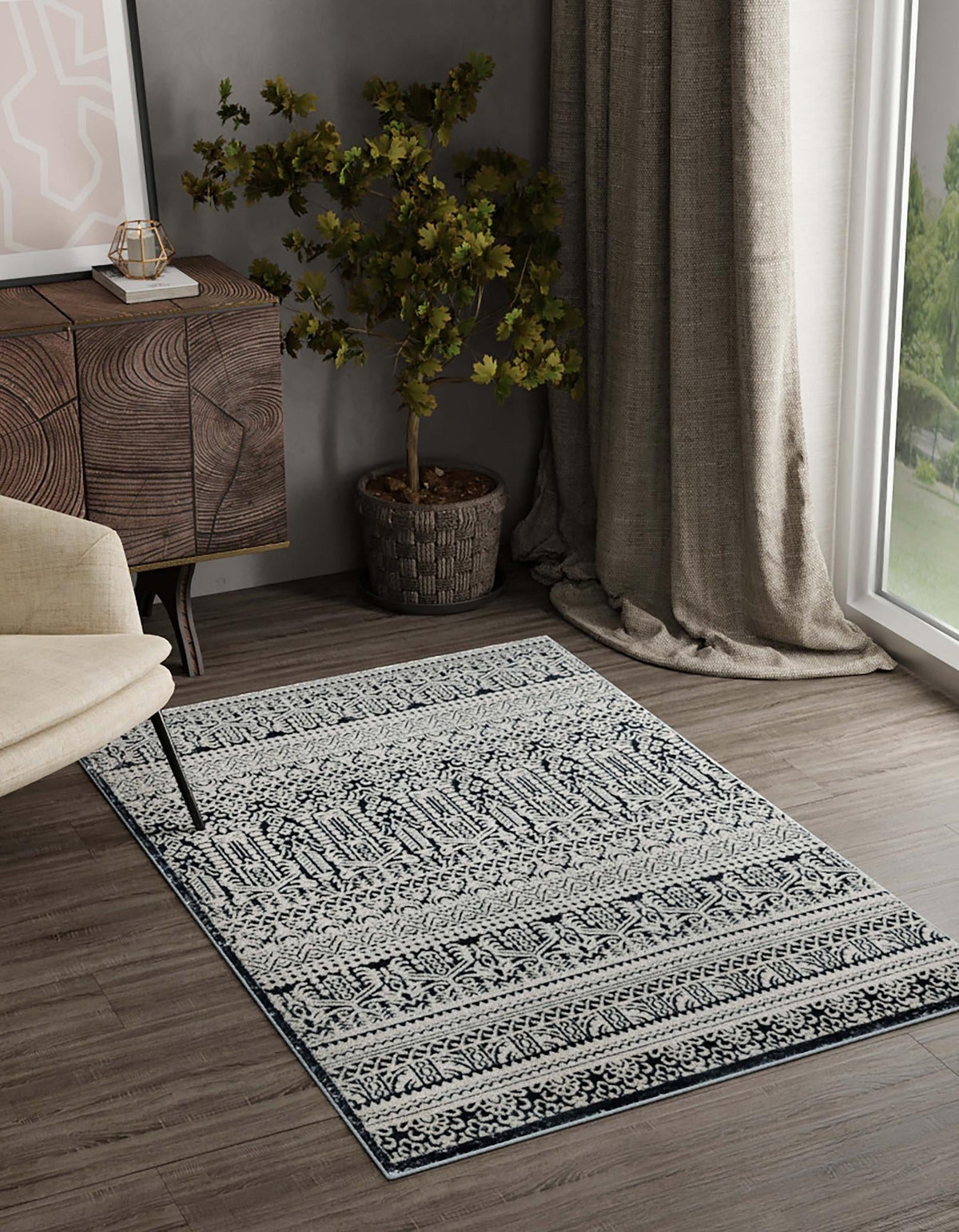 Metro Heights Collection Area Rug -  Chelsea Rectangle Blue  lifestyle 11