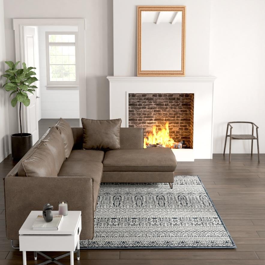 Metro Heights Collection Area Rug -  Chelsea Rectangle Blue  lifestyle 43