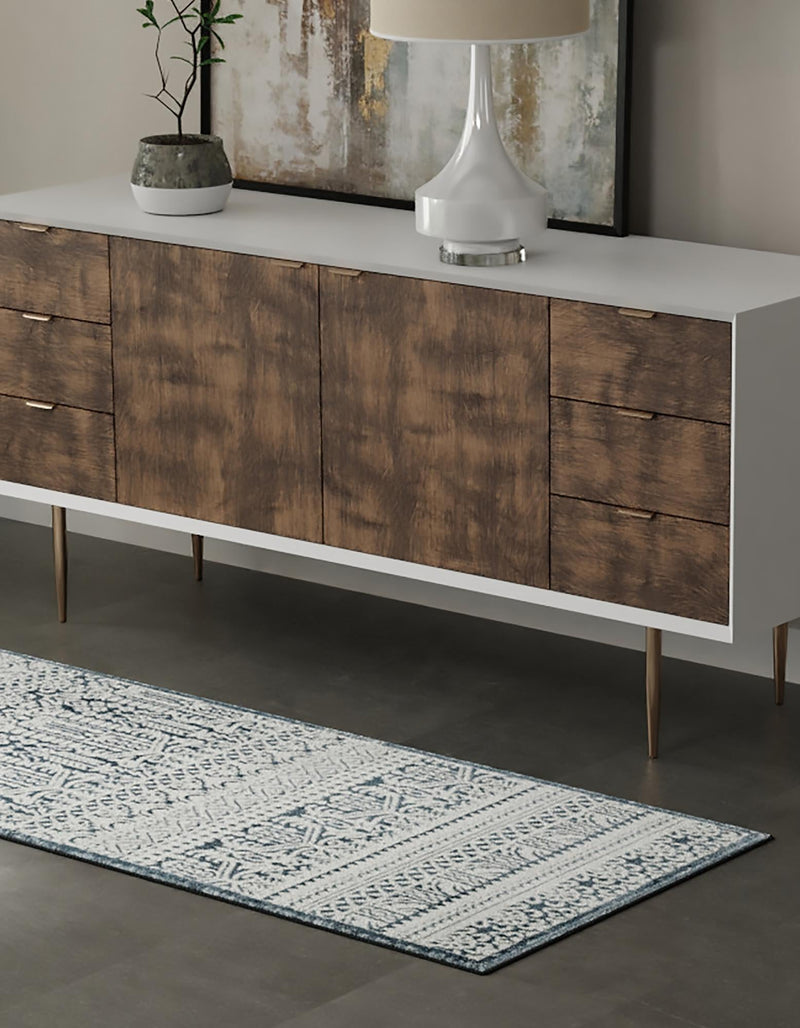 Metro Heights Collection Area Rug -  Chelsea Runner Blue  lifestyle 68