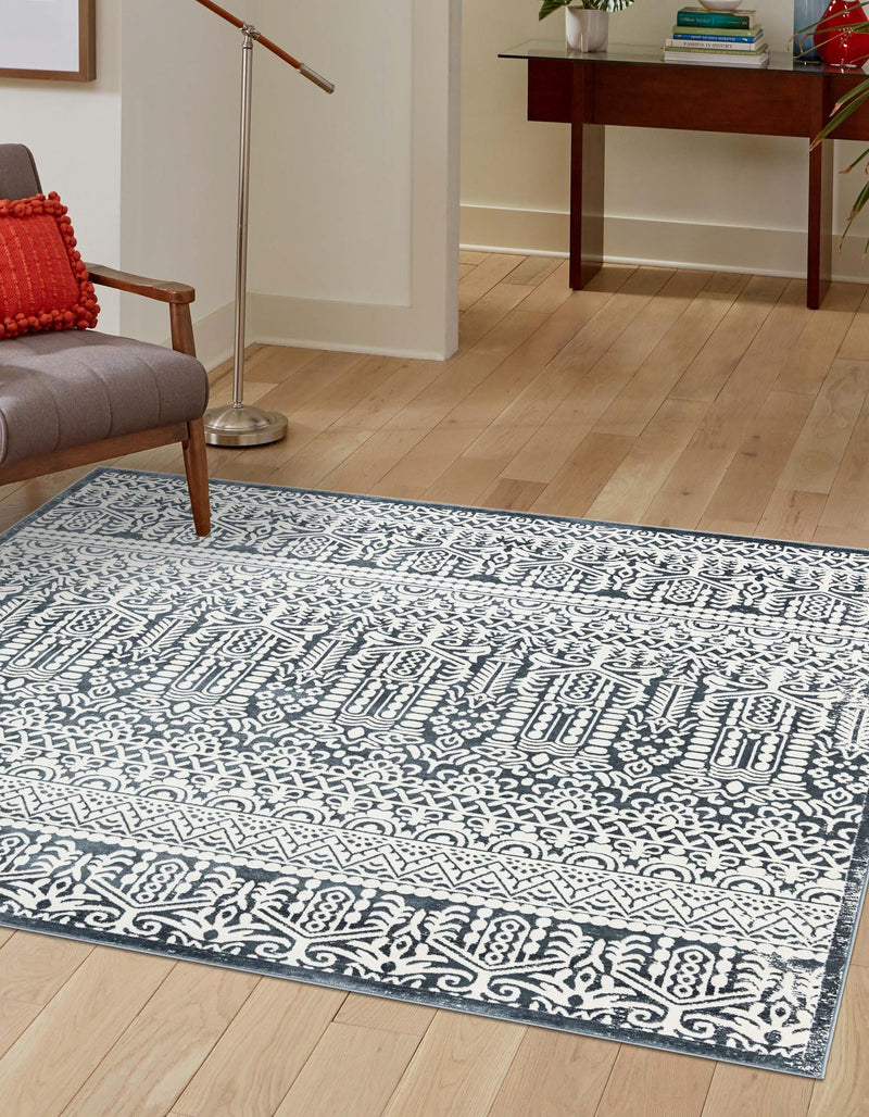 Metro Heights Collection Area Rug -  Chelsea Square Blue  lifestyle 69