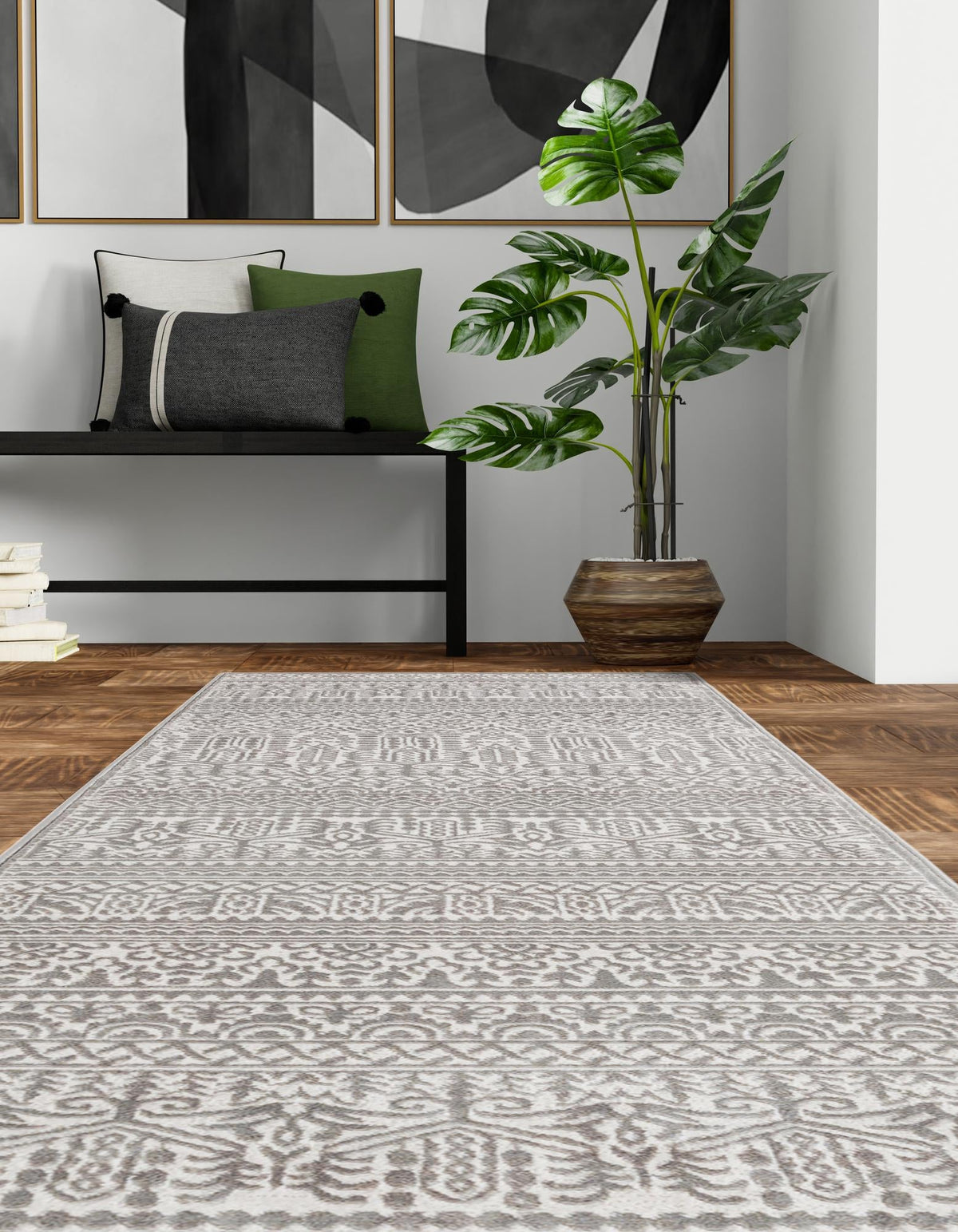 Metro Heights Collection Area Rug -  Chelsea Runner Gray  lifestyle 69