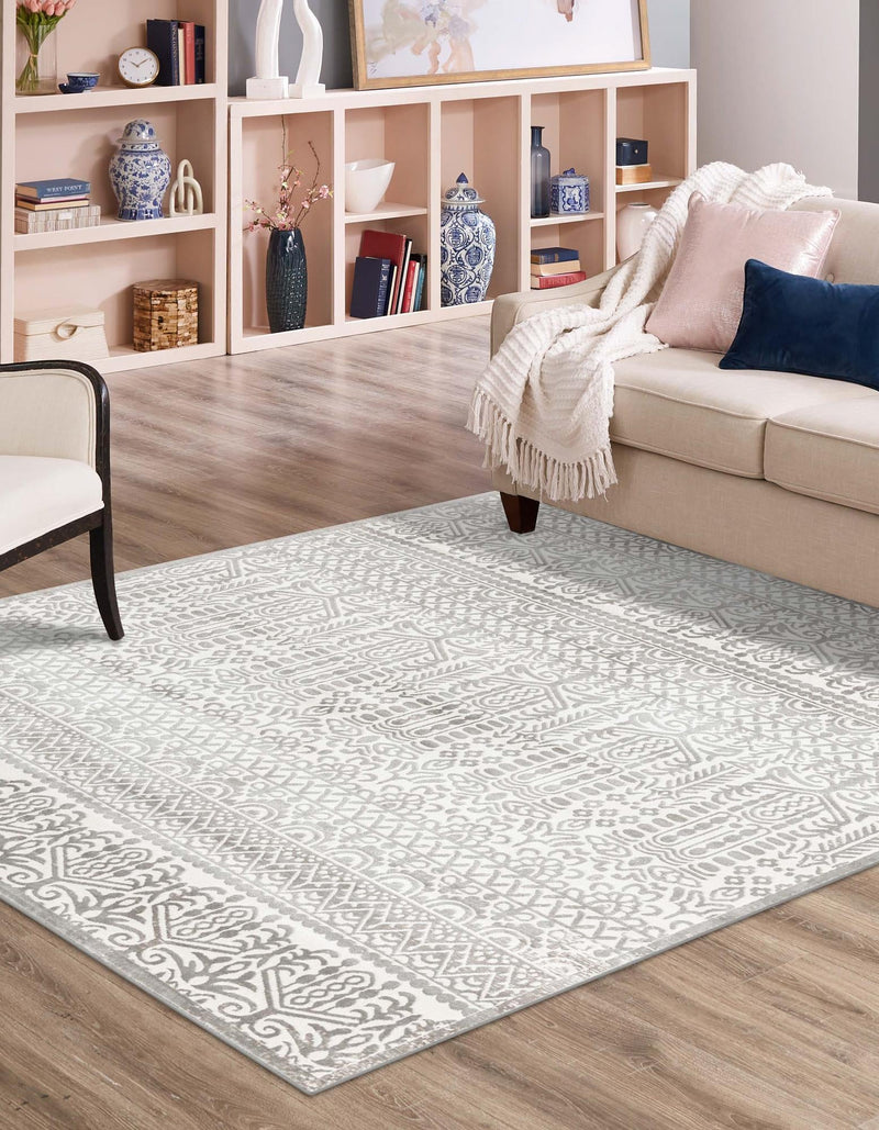 Metro Heights Collection Area Rug -  Chelsea Square Gray  lifestyle 59