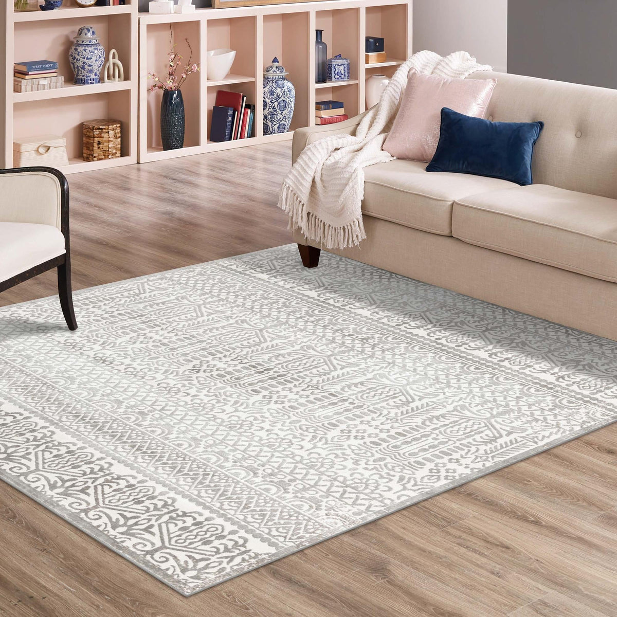 Metro Heights Collection Area Rug -  Chelsea Square Gray  lifestyle 113