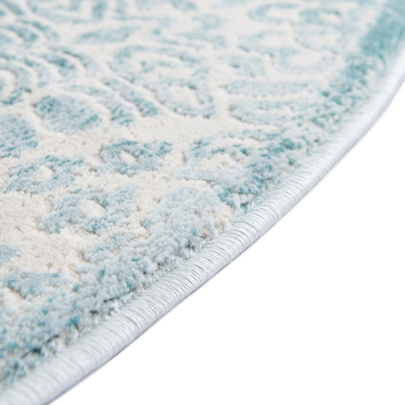 Metro Heights Collection Area Rug -  Chelsea Round Teal  lifestyle 83