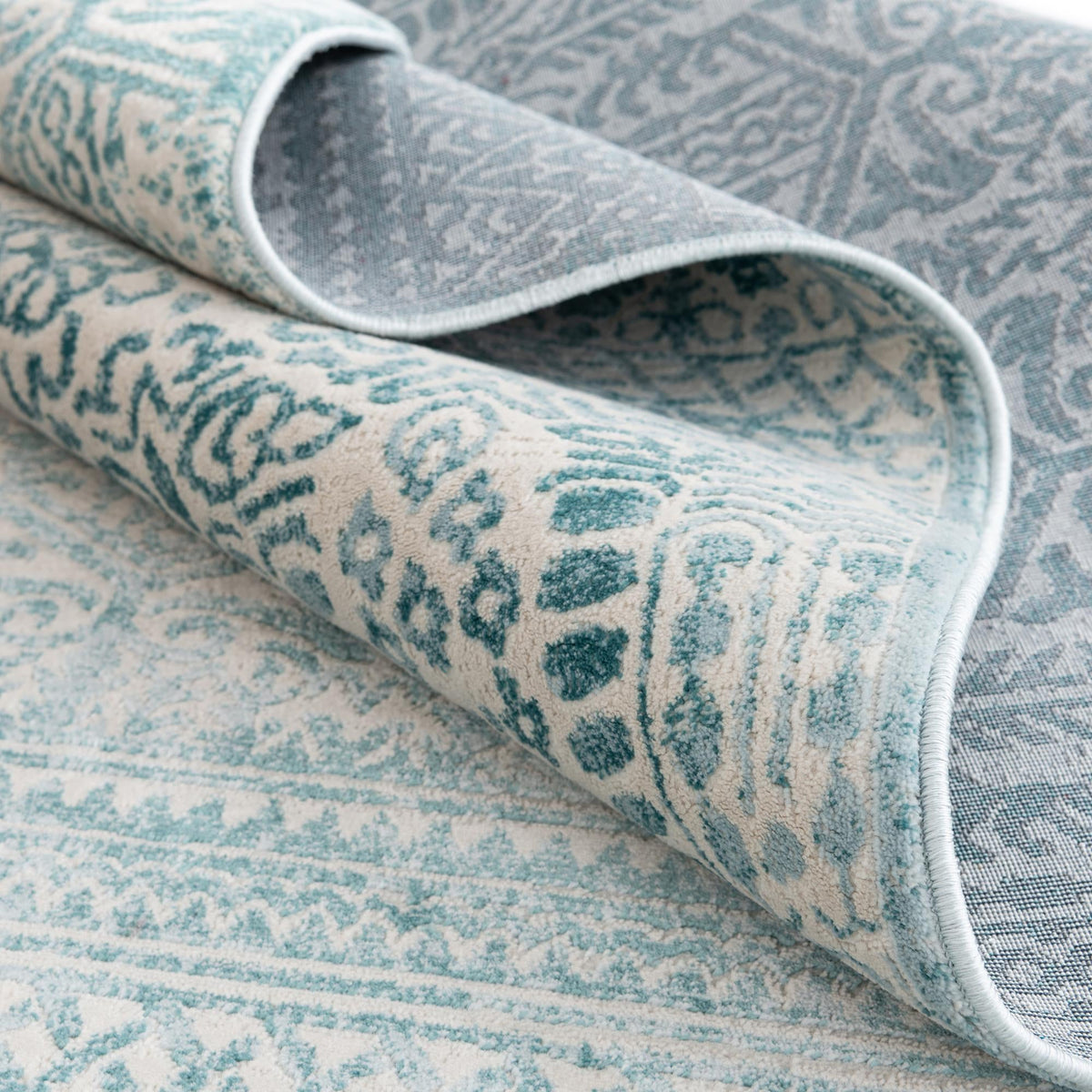 Metro Heights Collection Area Rug -  Chelsea Rectangle Teal  lifestyle 38
