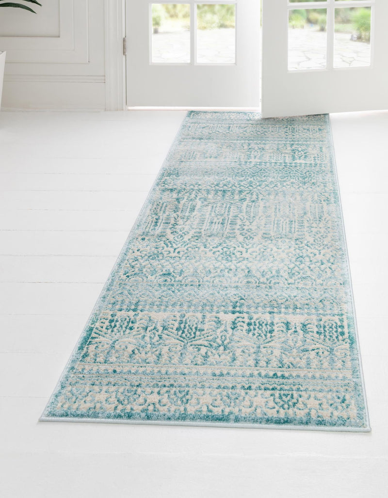 Metro Heights Collection Area Rug -  Chelsea Runner Teal  lifestyle 57
