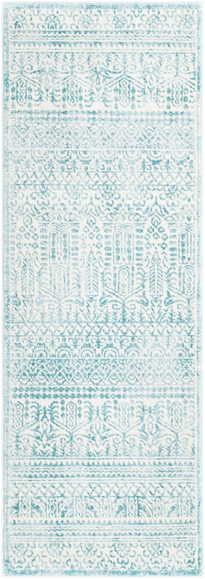 Metro Heights Collection Area Rug -  Chelsea Runner Teal  lifestyle 53